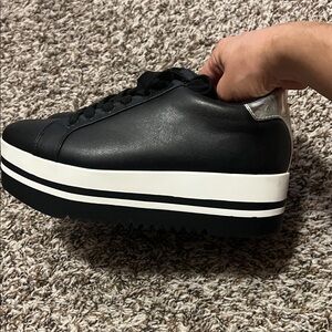 Steve Madden Black Sneakers with White Soles